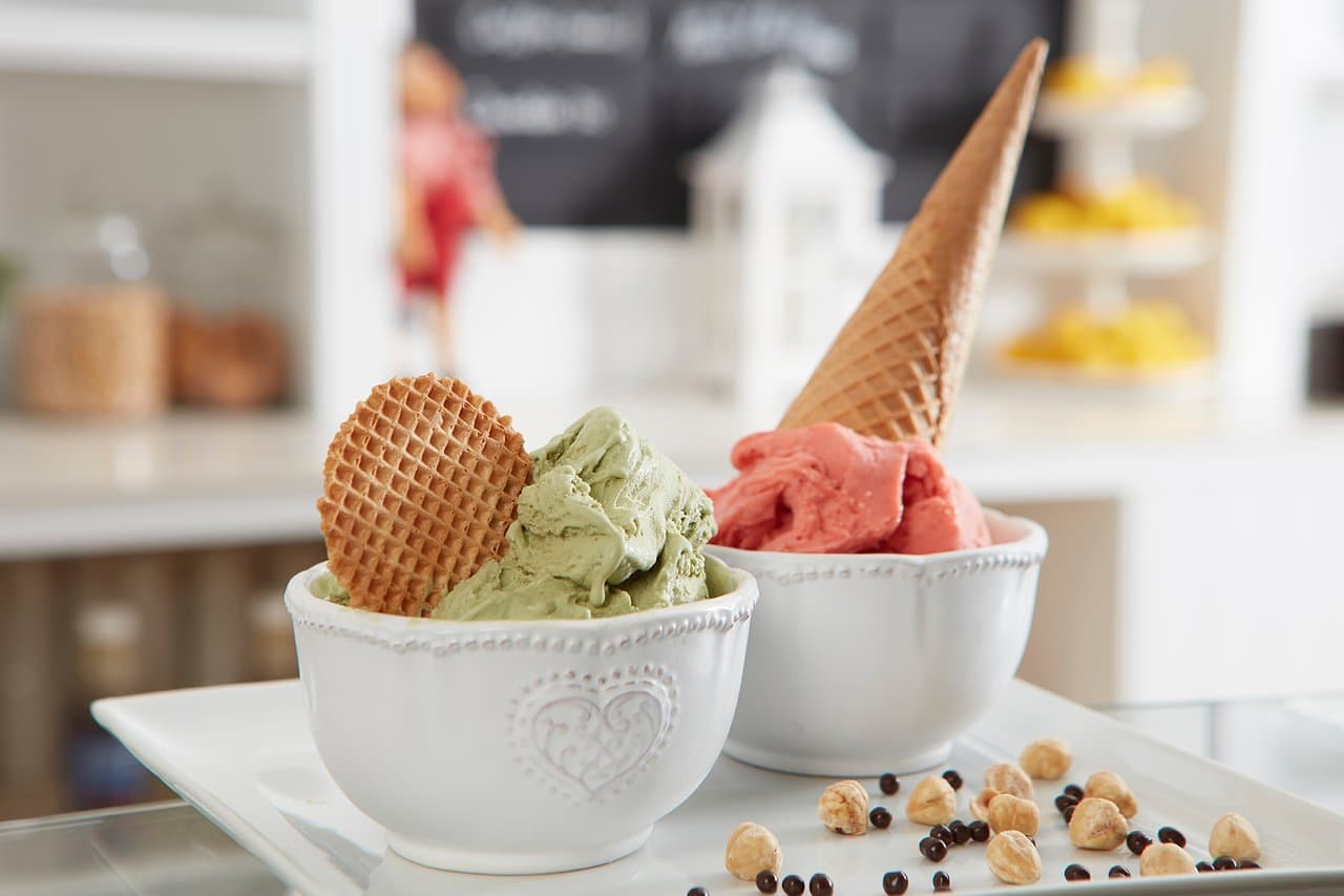 Fresh Gelato made on a daily basis in a variety of flavors.