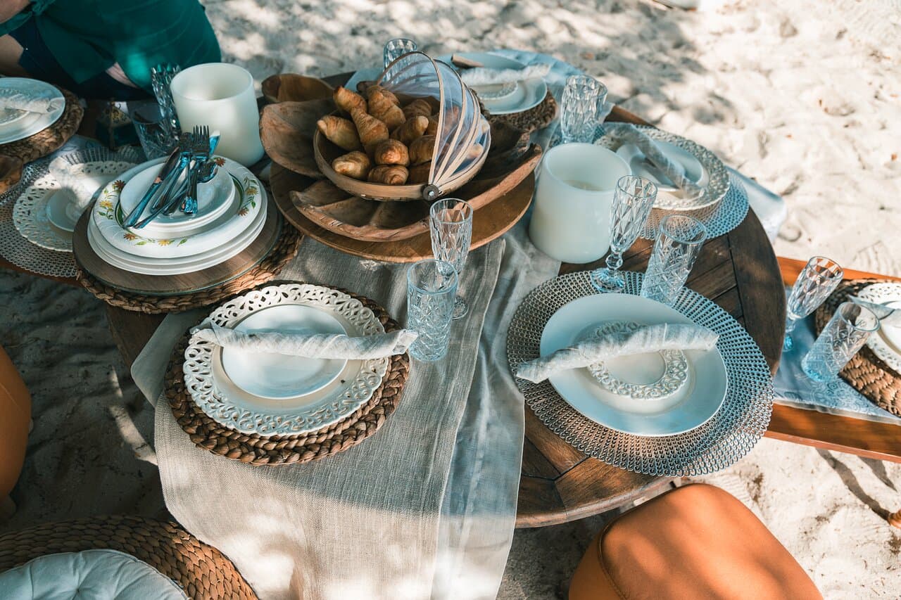 The table