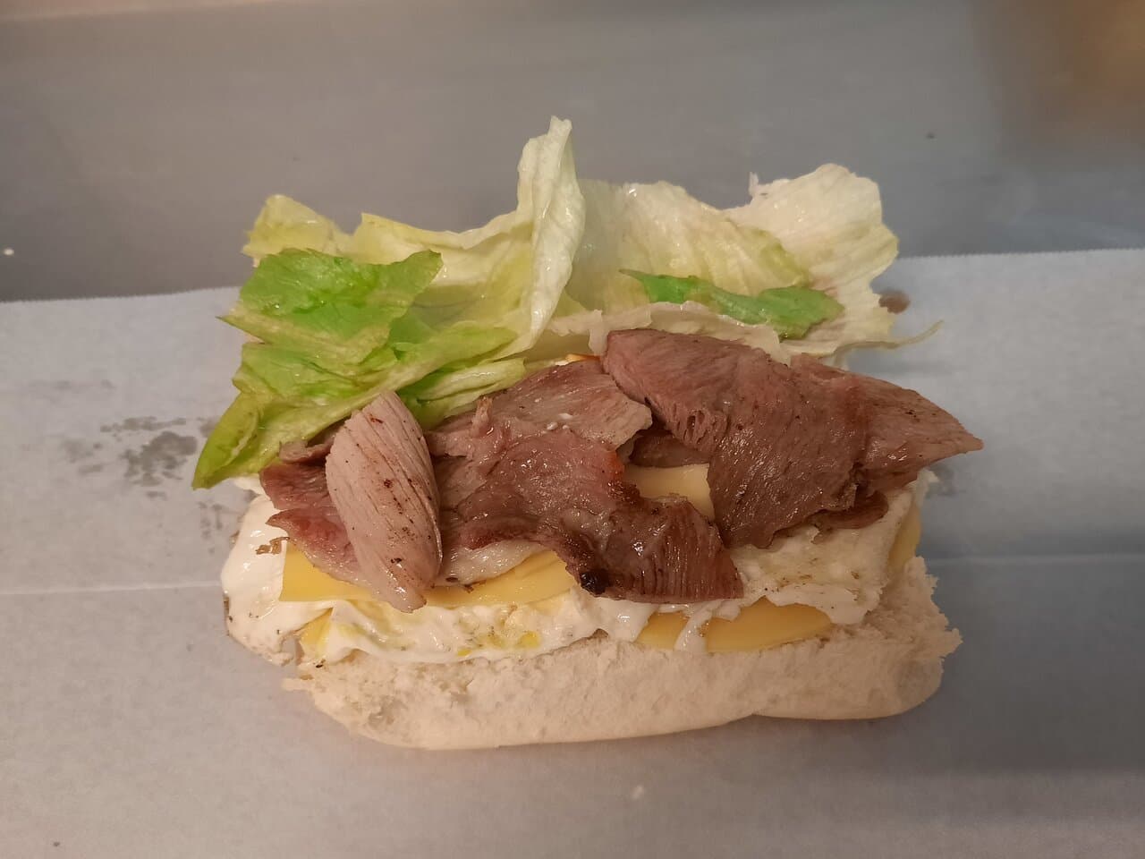 Our egg,cheese and christmas ham or ham di pasco sandwich