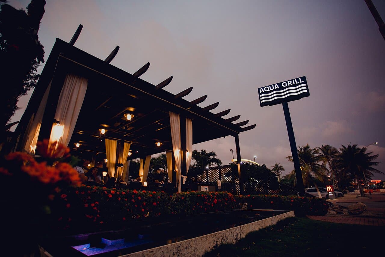 The patio outside
