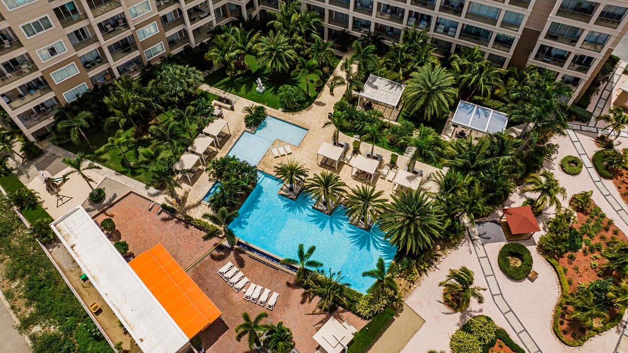 Resort pool area