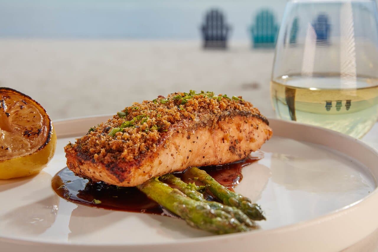 Dinner menu item at pureocean