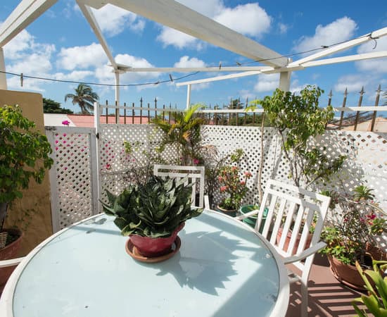 Patio at the A1 Apartments Aruba